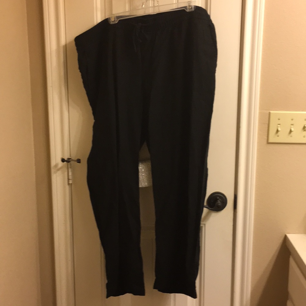 Black linen pants